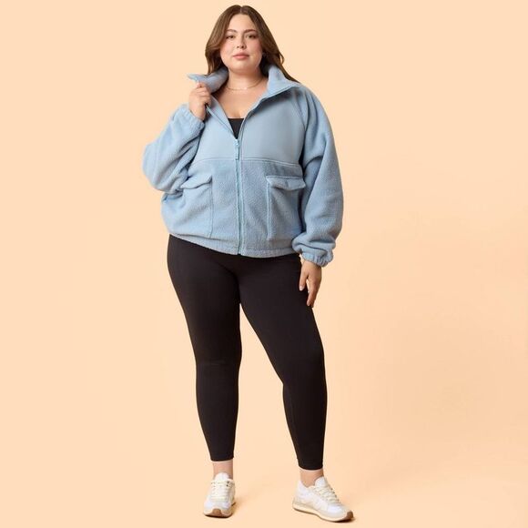 Blogilates -  Women's Bonfire Fleece Jacket - Light B Light Blue - Picture 3 of 5